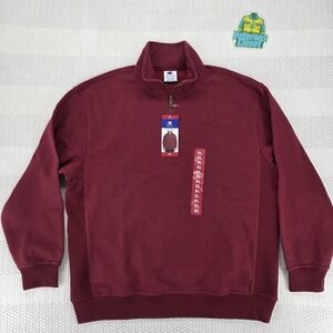 Champion Quarter Zip Pullover Red XL X-Large NWT Sweatshirt Mens